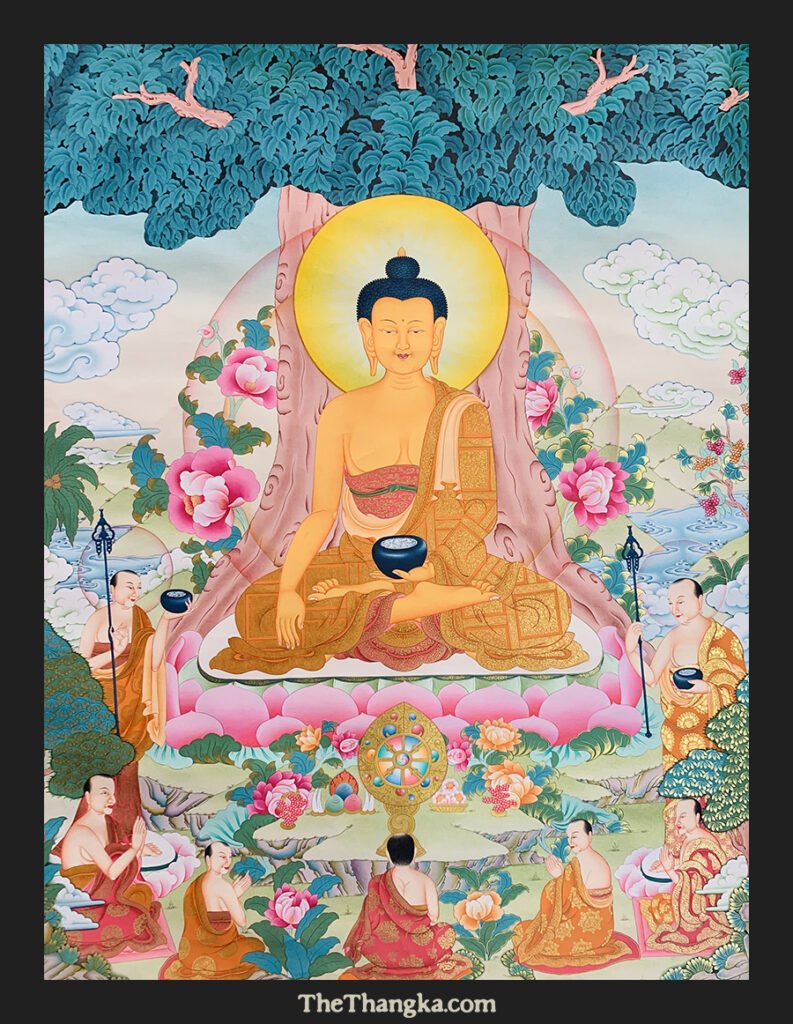 Shakyamuni-Buddha-Thangka-Tree