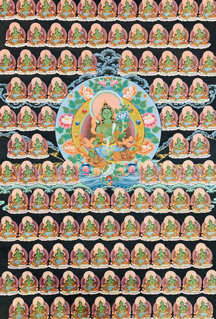 108 Green Tara Thangka | TheThangka.com