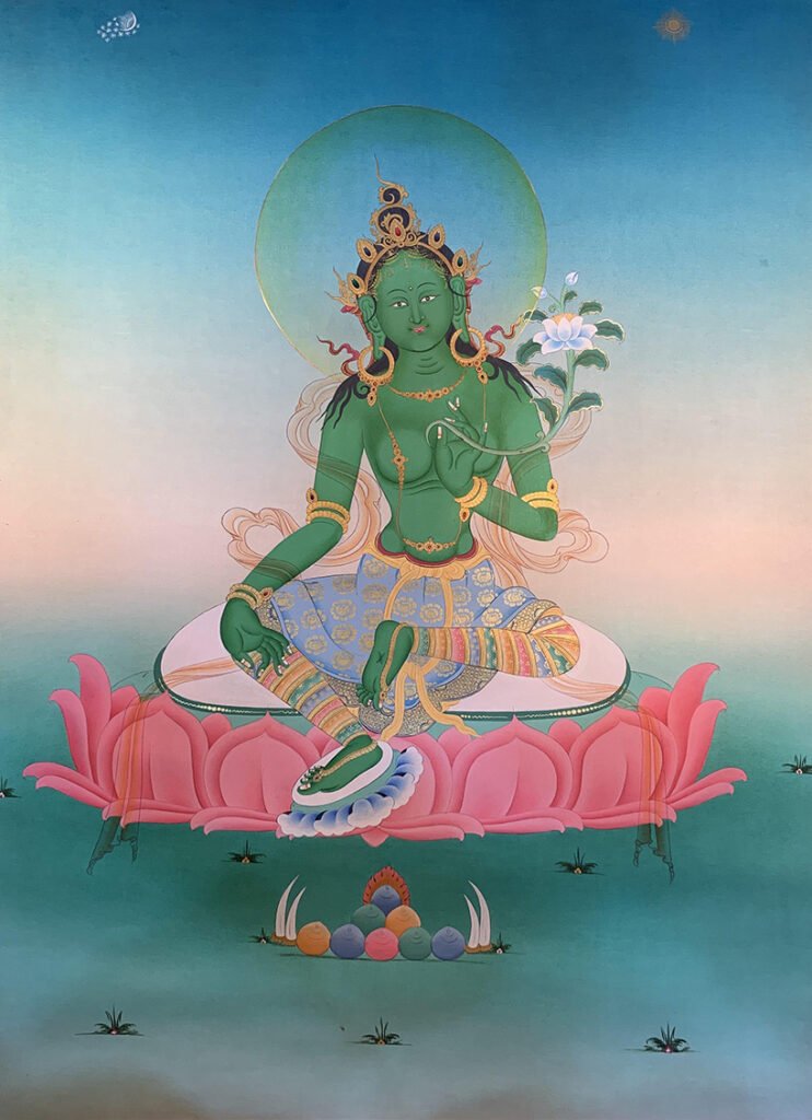 Green Tara Thangka | TheThangka.com