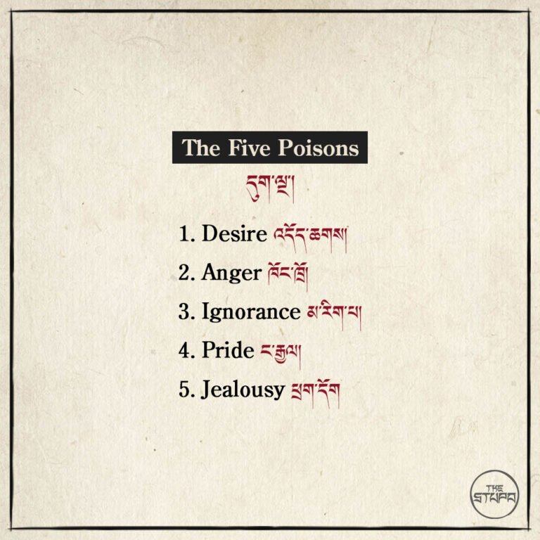 The Five Poisons དུག་ལྔ་།